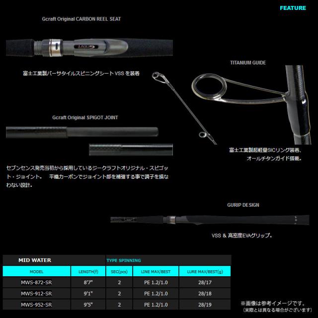 Gクラフト Mid water wading custom MWS-952-SR Amazon | Gcraft(ジークラフト) MID WATER MWS-952-SR | ジ