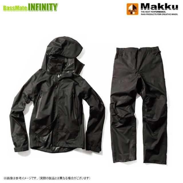 ●マック Makku　ウミ UMI 3レイヤーレインスーツ UM-710 上下セット(ブラック)