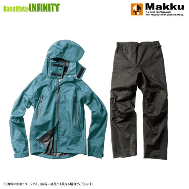 ●マック Makku　ウミ UMI 3レイヤーレインスーツ UM-710 上下セット(ダークブルー) の通販は