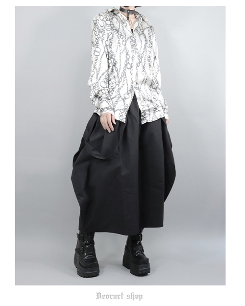 APPAREL]/ディオラート/サスベルト付 ユニセックス・バルーンロング