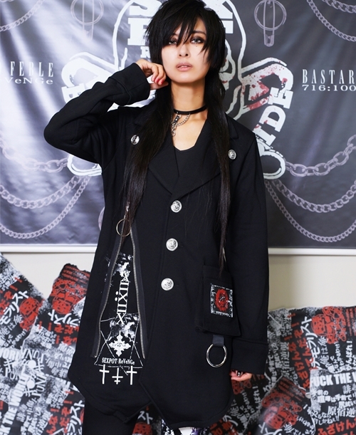 APPAREL]/セックスポットリベンジ/ZIP DETAIL BLACK ジャケット 黒 x