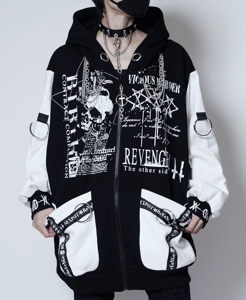 sex pot revenge パーカー、ロングスカート ◇SEX POT ReVeNGe◇黒