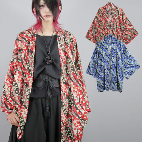 [APPAREL]/ディオラート/法被(はっぴ)ガウン・カーディガン [ 流水 ] レッド (F) ゴスロリ・パンク/Deorart