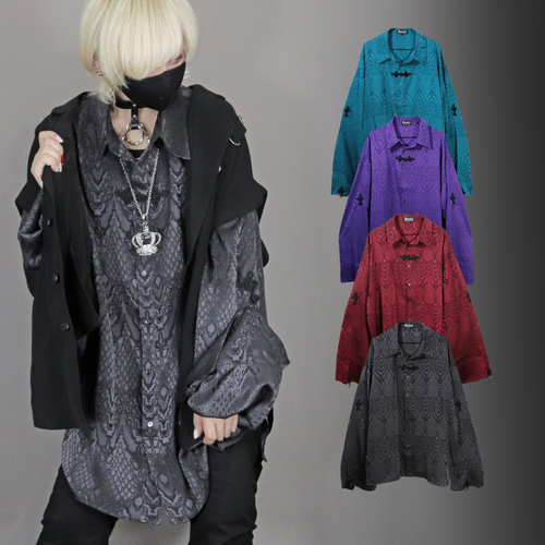 APPAREL]/ディオラート/キョンシースリーブ・中華 ギャング シャツ