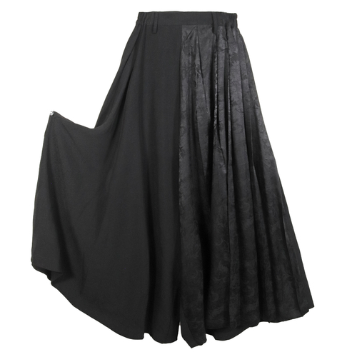 [APPAREL]/ディオラート/[GOTH CHINA] HAKAMA風 アシンメトリーワイドパンツ [袴・和柄・中華柄] ブラック x ブラック (M) ゴスロリ・パンク/Deorart