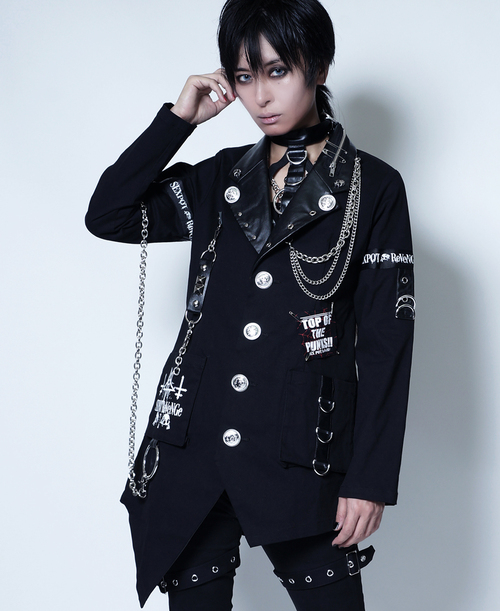 [APPAREL]/セックスポットリベンジ/CUSTOM SATANIC CROSS PUNKISH ジャケット 黒＋白 (L) ゴスロリ・パンク/SEX POT ReVeNGe