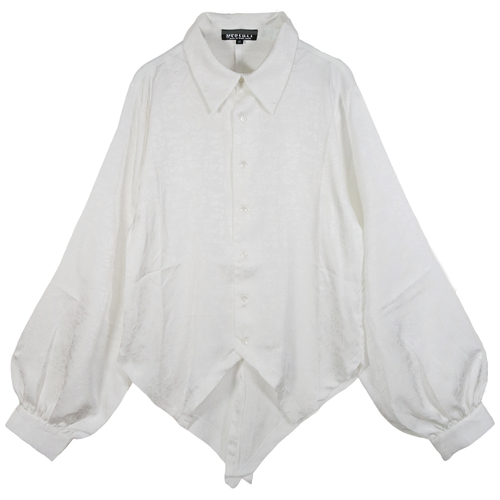 [APPAREL]/ディオラート/ジャガード柄・ヴァンパイア・ ドレスシャツ【 燕尾・エンビ 】 ホワイト (M) ゴスロリ・パンク/Deorart