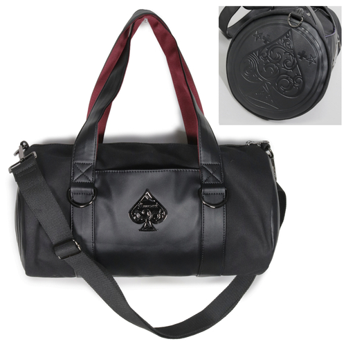 [APPAREL]/ディオラート/[3way] 魔法陣風サークルドラム・ショルダーバッグ [スペード・Spade・Goth bag ] ブラック×ワイン (F) ゴスロリ・パンク/Deorart