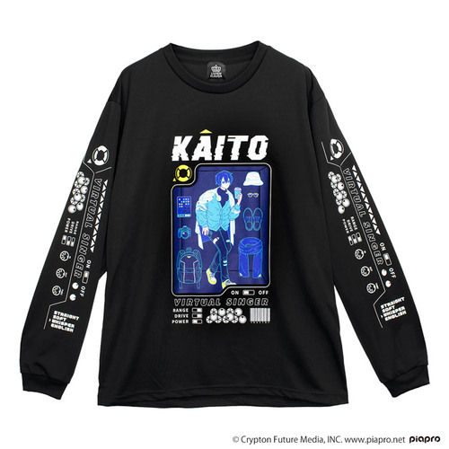 [APPAREL]/リッスンフレーバー/LISTEN FLAVOR ×初音ミクコラボ　KAITO　ロンT BLACK (F) ゴスロリ・パンク/LISTEN FLAVOR