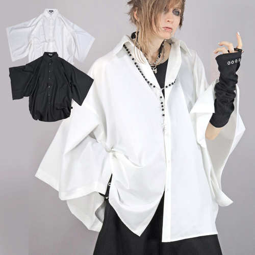 [APPAREL]/ディオラート/[ 2WAY ] KIMONO袖 オーバーサイズ シャツ [無地] ホワイト (L) ゴスロリ・パンク/Deorart
