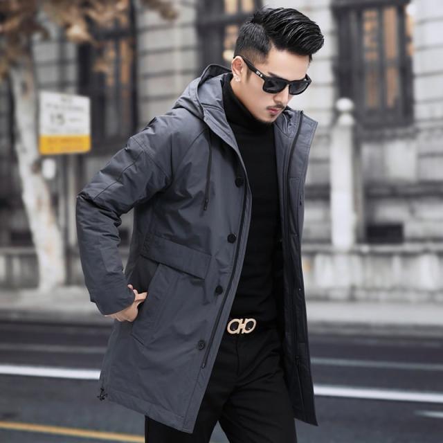 メンズファッション お洒落 本革 羊革 レザーコート メンズ チェスターコート ロング丈 防風 防寒 革ジャン サイズ選択可能 W0075 レザージャケット メンズ 男性用 紳士 秋冬 本革 羊革 厚手 裏起毛 襟