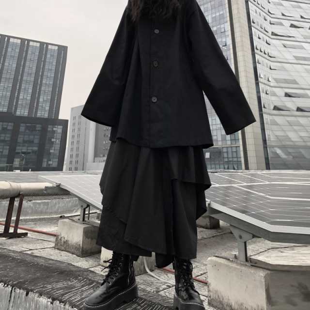 ワイドパンツ スカート風 レディース ロング丈 韓国 ガウチョ