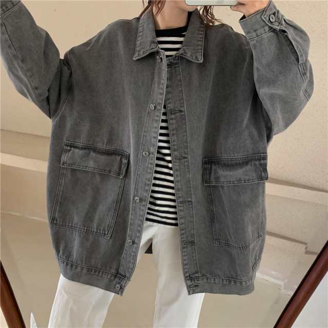 デニムジャケット レディース ジャケット アウター 長袖 大きめ
