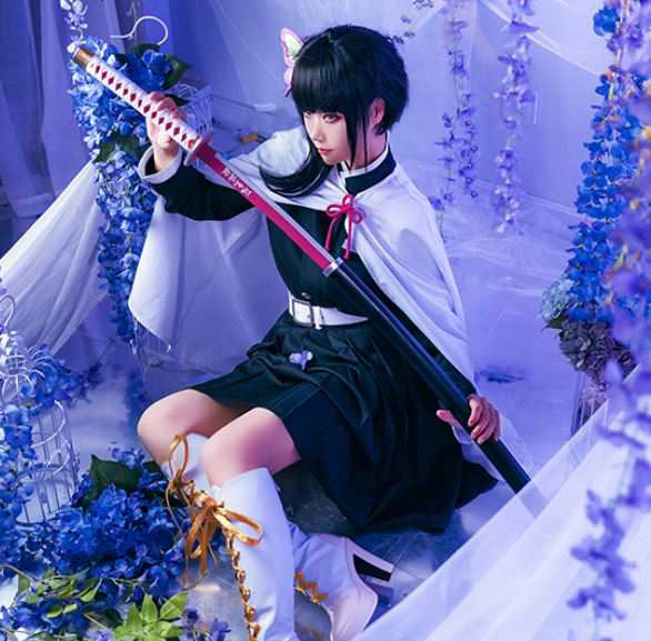 鬼滅の刃 きめつのやいば 栗花落 カナヲ つゆり かなを 鬼殺隊隊服 コスプレ 衣装 イベント 仮装 コスチューム ウィッグ 服 鬼滅ノ刃