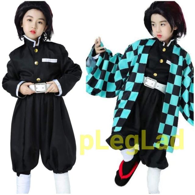 炭治郎110ねずこ130鬼滅の刃 コスプレ衣装 子供用 子供用 鬼滅の刃 コスプレ ねずこ たんじろう 衣装 カナヲ 胡蝶