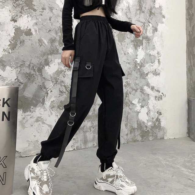人気デザイナー ジョガーパンツ ラフ メンズ パンツ カジュアル ストリート 韓国 黒 XL