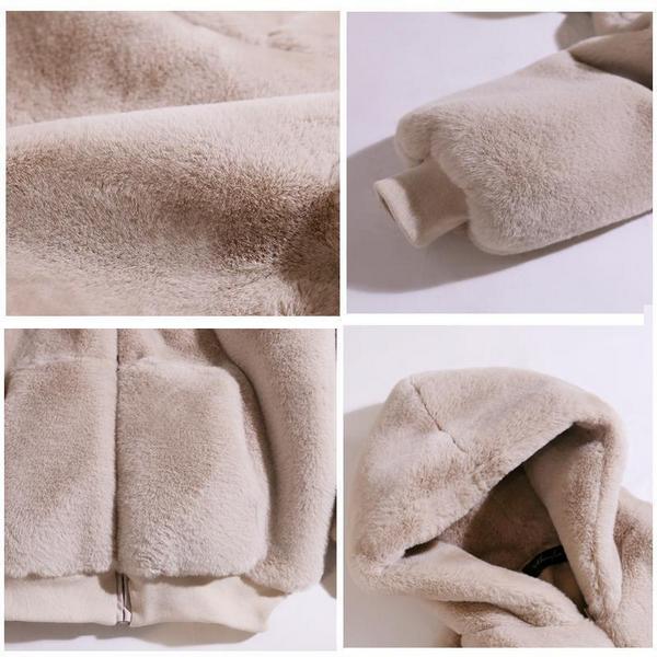 ボアブルゾン レディース ボアジャケット パーカー フード付き アウターコート もこもこ あったか 韓国ファッション 防寒 秋冬ゆったり 暖かい