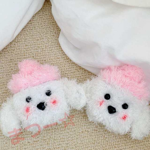 新品 送料無料 トイプードル AirPods ケース もこもこ トイプ 犬
