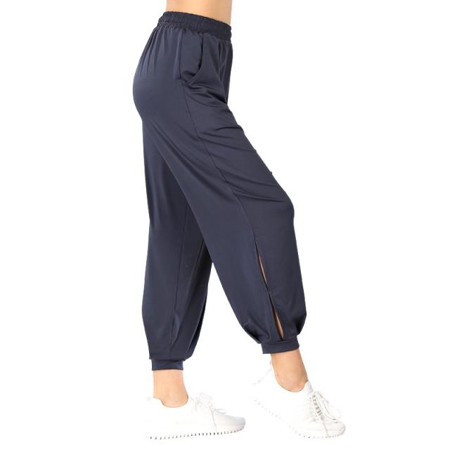 スポーツパンツ 女性フィットネス ジョギングパンツ ランニングルーズ 速乾性ロングパンツ トレーニングスウェ Dark Grayの通販はau Wowma 波商店