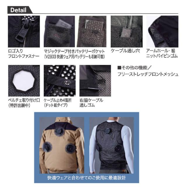 村上被服 PV333 冷暖ペルチェベストセット大きいサイズ8L｜夏冬対応・熱中症＆防寒対策