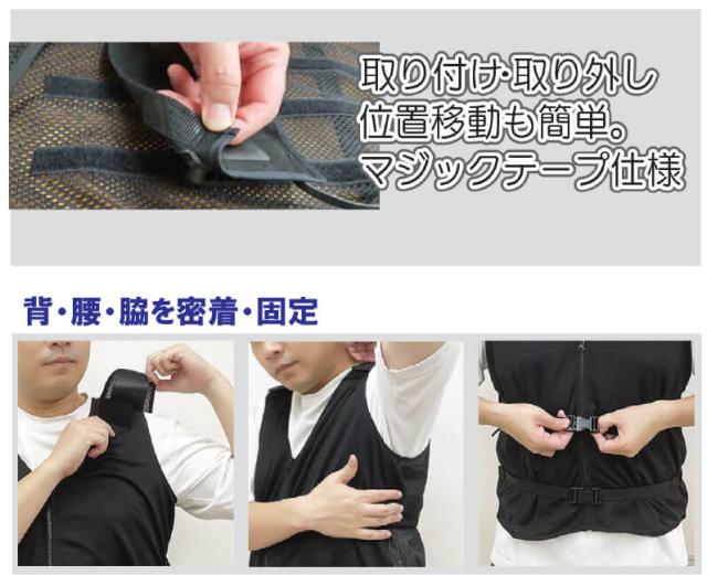 ペルチェ冷温ベスト 洗える軽量タイプ（PL-VEST SET）※バッテリー別売
