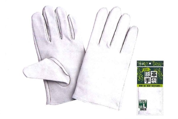 川西工業【KAWANISHI】作業手袋/皮手袋/豚皮 2385 豚クレスト スタンダード　M・L・LLサイズ（シロ）