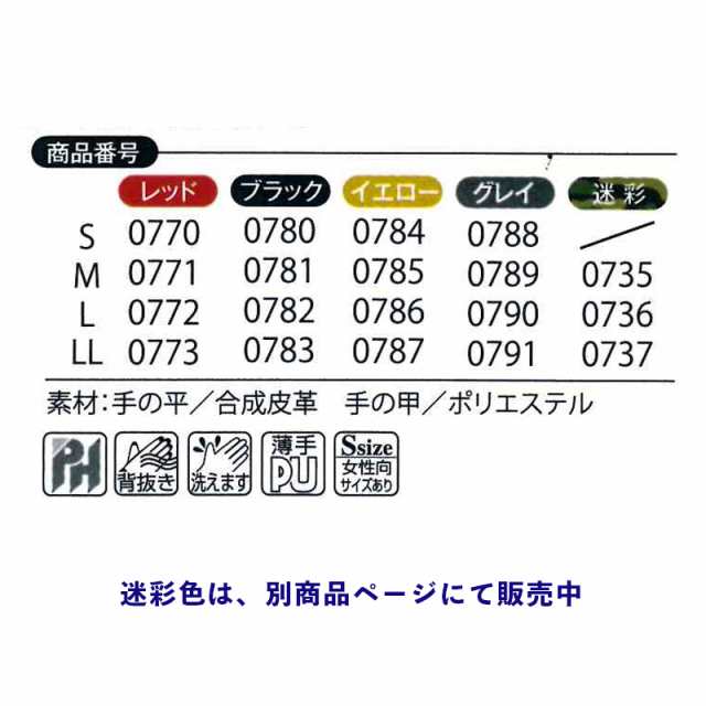 おすすめ】 富士グローブ 合成皮革手袋 PUライナーアルファ レッド L