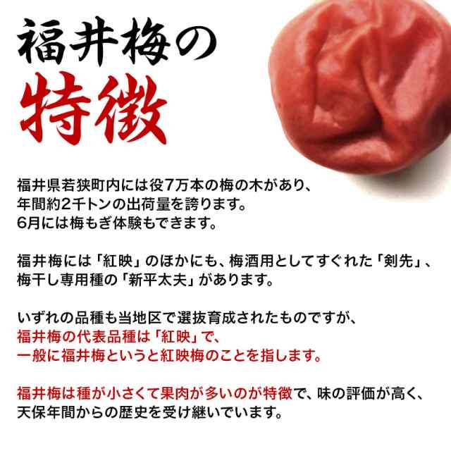 送料無料【訳あり】無選別品 梅干し塩分約15％ 無添加しそ漬福梅ぼしたっぷりお徳用800g（約45粒～55粒）福井県産紅映梅 食品 国産 お取の通販はau  PAY マーケット - 福梅ぼし