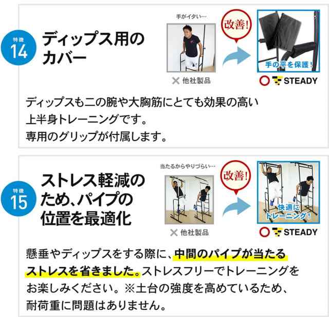 1位獲得】ぶら下がり健康器 安定強化版 懸垂マシン [メーカー1年保証