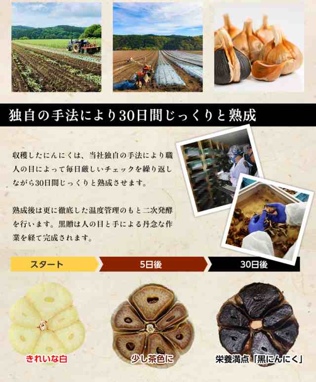 青森県産☆免疫力強化！】青森県産熟成黒にんにく 黒贈 500g 訳あり【送料無料】【ダイエット食品】【ダイエット】【無添加】【保存食の通販はau  PAY マーケット - 高まる美食店