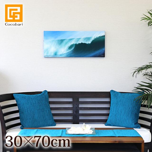 ビーチシーン アートパネル 楽天市場】バリ 絵画 波の絵 windy H40×W80 アートパネル 青 ブルー 海