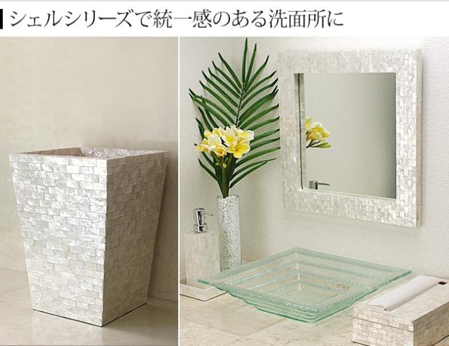 ダストボックス(シェル) 袋止めパーツ付き おしゃれ ゴミ箱 袋 見えない 貝 バリ雑貨 インテリア ココバリ アジアン雑貨 バリ雑貨 ホテル リゾート おしゃれ インテリア_5