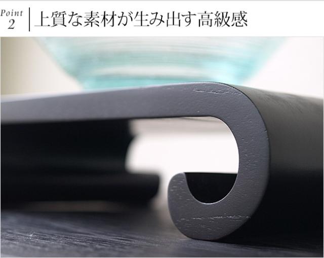 渦巻きの台(チーク)S(25×14×6cm) 木製 おしゃれ 置物 飾り台 台座 和室