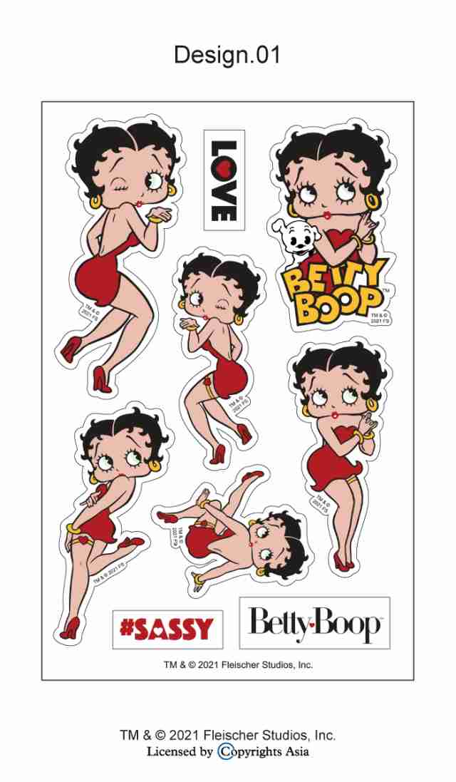 ベティちゃん ステッカー ベティーちゃん ステッカー 可愛い ベティーブープ シール グッズ 雑貨 BETTY BOOP ベティブープ 可愛い キャラ