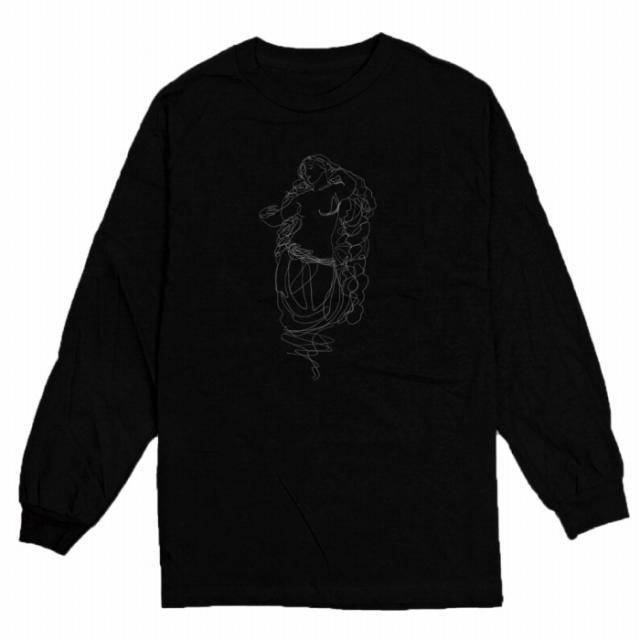ロングtシャツ ブラック 大人 ユニセックス メンズ レディース ビッグシルエット 長袖 ロンt カジュアル 線画 シンプル イラスト グラフの通販はau Pay マーケット スマホケースのwoodgreen