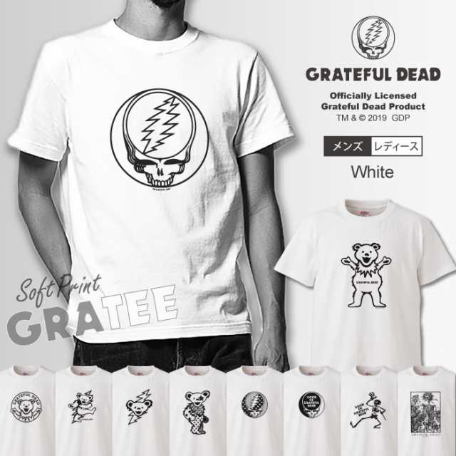 Grateful Dead 半袖プリントTシャツ　　Mサイズ　ブラック×レッド　バンドTシャツ