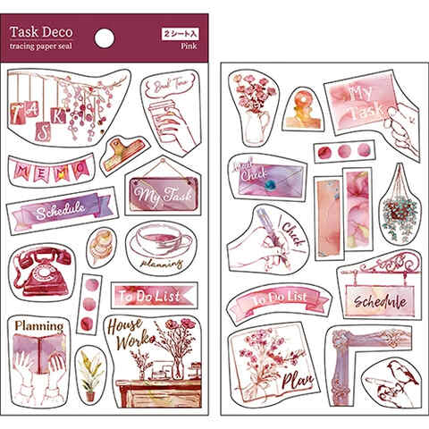 トレペシール タスクデコ ピンク 予定管理 To Do やること スケジュール 透け感 手帳 かわいい おしゃれ パインブック 送料無料の通販 ...