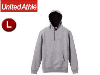 United Athle/ユナイテッドアスレ 10.0オンス スウェットプルオーバーパーカ（パイル） 【L】 （ミックスグレー×ブラック）の通販は 5,335円