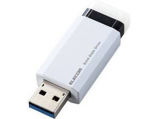 ELECOM エレコム 外付けSSD ノック式 USB3.2(Gen2)対応 250GB ホワイト