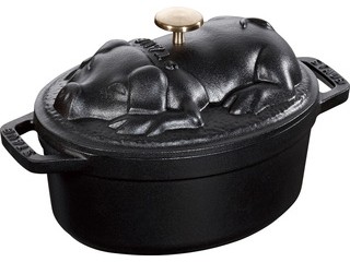 staub/ストウブ ピギーココット １７cm ブラック 40500-171の通販はau