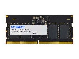 ADTEC アドテック ノートPC用メモリ SO-DIMM 8GB ADS5600N-X8G