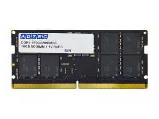 ADTEC アドテック ノートPC用メモリ SO-DIMM 16GB ADS5600NH-16G