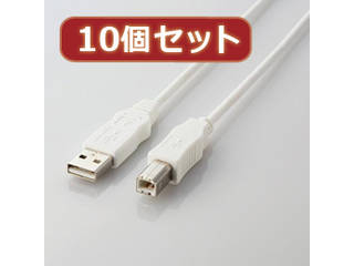 ELECOM エレコム 【10個セット】 エレコム エコUSBケーブル(A-B・0.5m) USB2-ECO05WHX10 6,213円