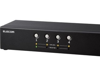 ELECOM エレコム パソコン切替器(KVM)/VGA対応/4台切替 KVM-NVXSN4の