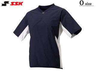 SSK エスエスケイ 【メンズ・ユニセックス】半袖V首ボンディングジャケット【ネイビー×ホワイト】【O】BWP2004Hの通販は 5,456円