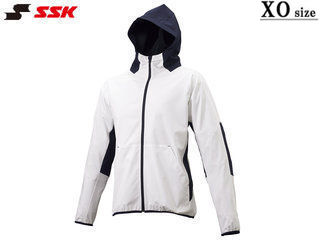 SSK エスエスケイ 【メンズ・ユニセックス】長袖フルZIP ボンディングパーカー【ホワイト×ネイビー】【XO】BWP2001の通販は 7,832円