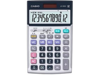 CASIO カシオ計算機 実務電卓 12桁 日数時間計算 ジャストタイプ JS-20DC-N