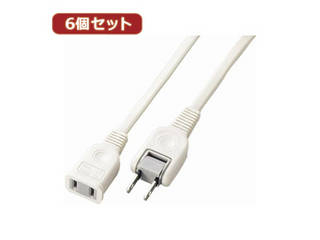 YAZAWA YAZAWA 【6個セット】耐トラ付延長コード  Y021010WHX6の通販は