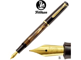 Pelikan ペリカン 万年筆□クラシックM200【マーブルブラウン】ペン先