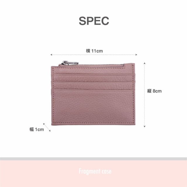 新品 ピンク ミニ財布 本革 フラグメントケース キャッシュレス カードケース